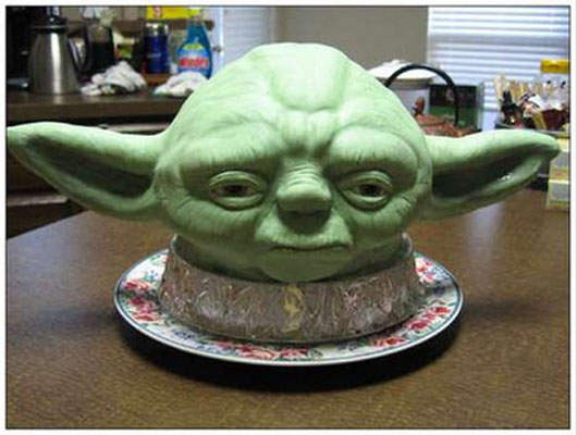 超逼真!《星際大戰》尤達蛋糕~