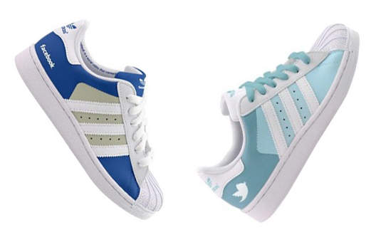 穿著你的 Twitter X Adidas 和 Facebook X Adidas