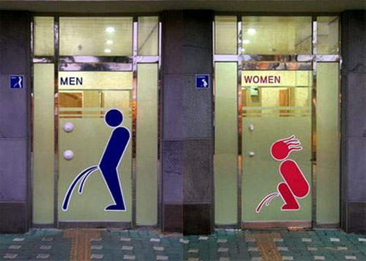 創意廁所指示牌 上廁所前都會笑一下 創意廁所指示牌 上廁所前都會笑一下