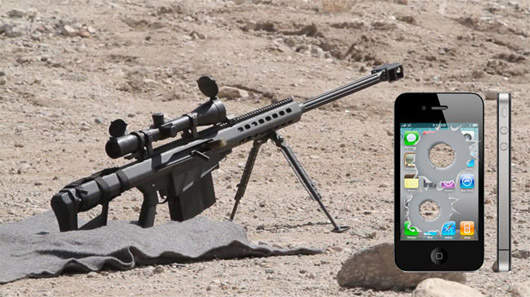 用M82A1狙擊步槍打爆iPhone 4的感覺是…爽 用M82A1狙擊步槍打爆iPhone 4的感覺是…爽