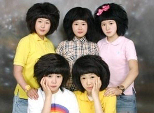 韓國幾年前中學生流行髮型《爆炸頭》 韓國幾年前中學生流行髮型《爆炸頭》