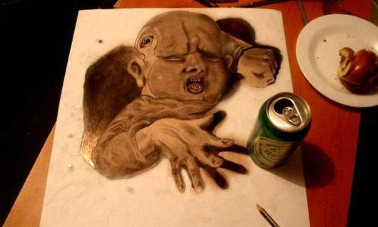 詭異的3D圖畫 一眼望去真實感加倍