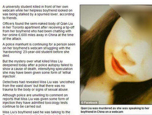 男友視訊目擊女友被殺過程 超驚悚的>< 男友視訊目擊女友被殺過程 超驚悚的><