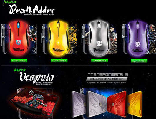 雷蛇(Razer)新推出《變形金剛3》主題電腦周邊 全套都想把它買回家~  雷蛇(Razer)新推出《變形金剛3》主題電腦周邊 全套都想把它買回家~