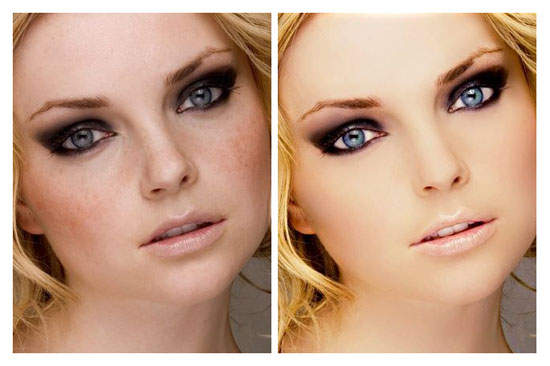 PS比較圖 名人的皮膚跟我們一樣啦 PS比較圖 名人的皮膚跟我們一樣啦