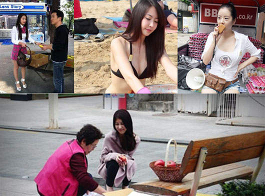 先生小姐幫幫忙！快來買我的雞蛋、香蕉、蘋果和蘿蔔泡菜