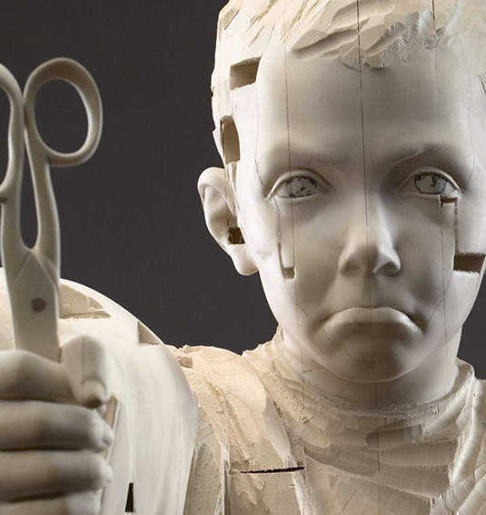 悲傷的 123 木頭人雕塑 悲傷的 123 木頭人雕塑