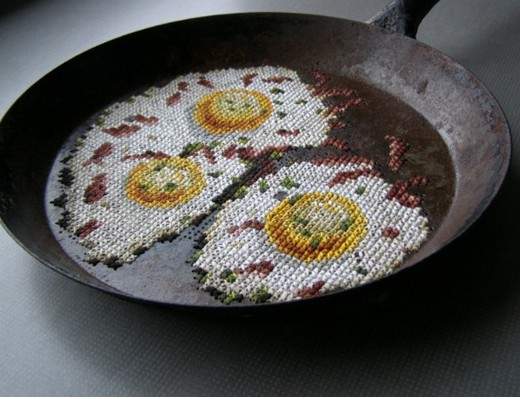 金屬上的十字繡 超~逼真!  金屬上的十字繡 超~逼真!