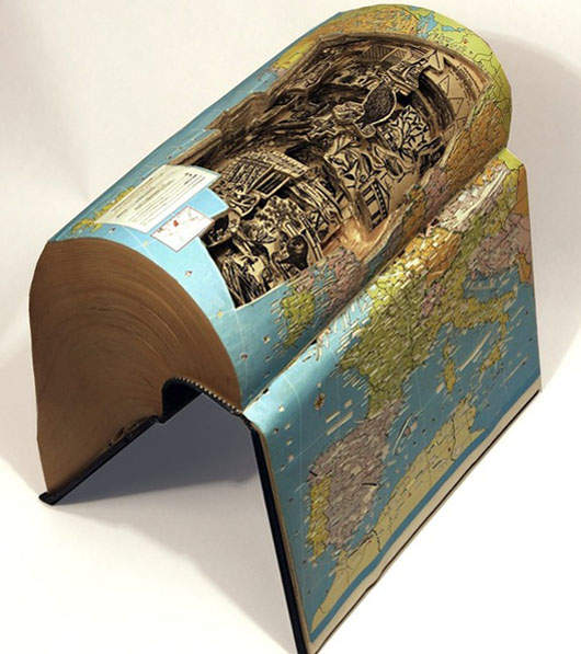 書不只可以看～也可用來雕刻藝術！？