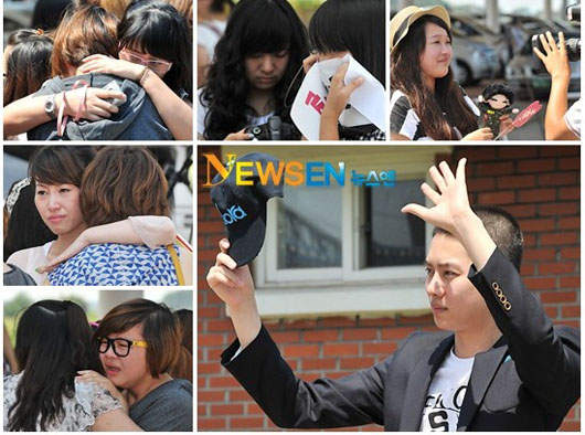 SJ成員《希澈》入伍 粉絲大哭送行 SJ成員《希澈》入伍 粉絲大哭送行