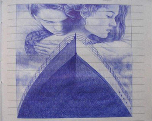 原子筆作畫 要花上幾支筆阿… 原子筆作畫 要花上幾支筆阿…