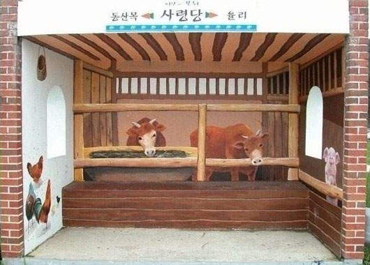 用圖看韓國鄉村：傳統巴士站