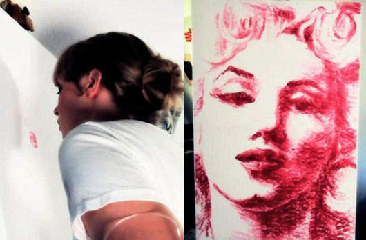 吻出瑪麗蓮夢露的驚人少女畫家 吻出瑪麗蓮夢露的驚人少女畫家