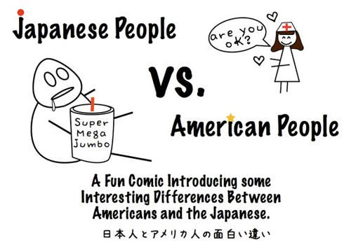 簡單的幾張漫畫就能看出日本和美國的差別 簡單的幾張漫畫就能看出日本和美國的差別