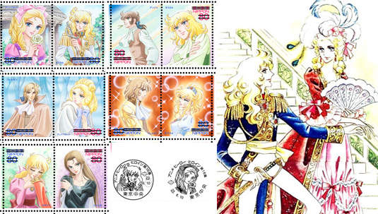 凡爾賽玫瑰限量郵票　日本絢麗登場