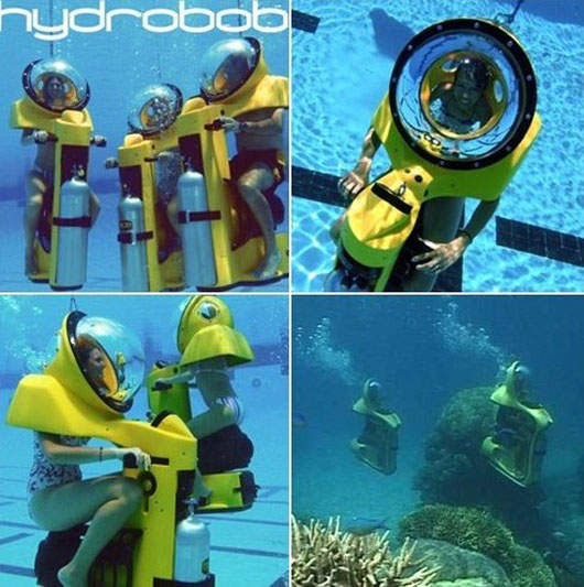 在海底可騎的《潛水摩托車》～