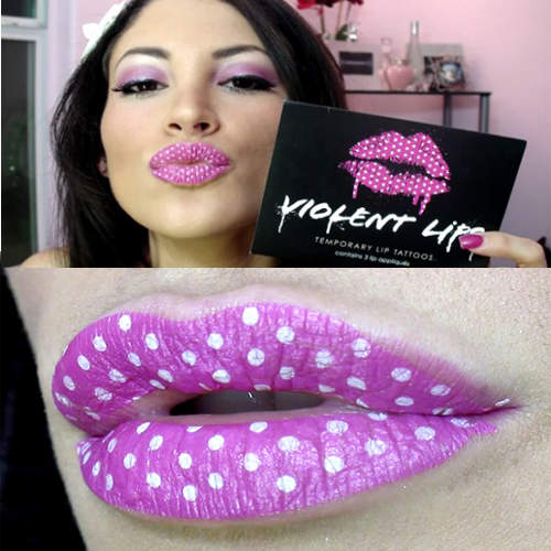 紋身貼紙進階版 紋唇貼紙打造搶眼圖案唇