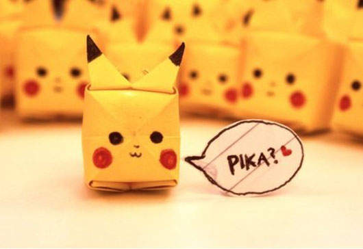 來!今天教你怎麼摺皮卡丘Pika Pika。◕‿◕。 來!今天教你怎麼摺皮卡丘Pika Pika。◕‿◕。