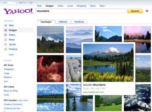 Yahoo搜尋改版  加入臉書相簿搜尋