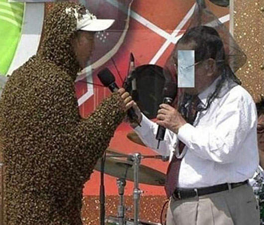 神奇《蜜蜂大叔》出現在韓國素人歌唱大賽...