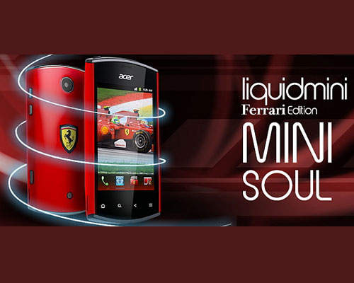 Acer liquid mini Ferrari 手機汽車結合 Acer liquid mini Ferrari 手機汽車結合