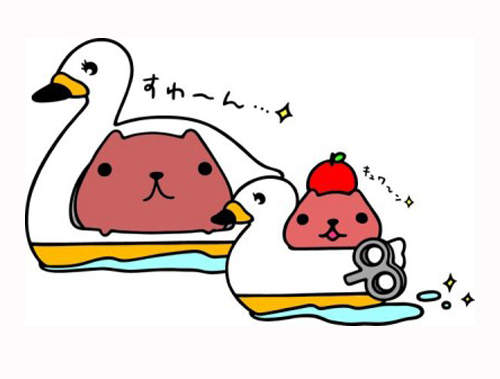 《吉祥寺水豚君》超想跟水豚君一起在井之頭公園搭天鵝船的啦XD