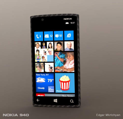 全新碳纖Lumia 940概念新機 有種說不出的前衛感吶
