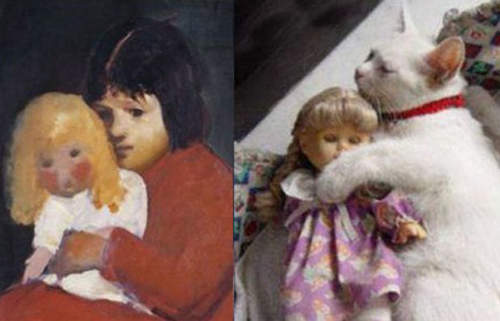 貓的～你連世界名畫都可以模仿喔～！