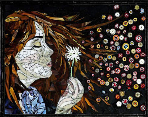 《陶瓷馬賽克畫》~頭髮是齒輪拼成的喔 《陶瓷馬賽克畫》~頭髮是齒輪拼成的喔