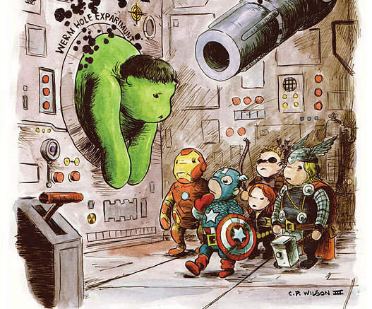 當復仇者變成小熊維尼 好Q好可愛～