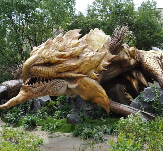 《魔物獵人》THE REAL 2012開張 會動的等比例金火龍啊!(吼) 《魔物獵人》THE REAL 2012開張 會動的等比例金火龍啊!(吼)
