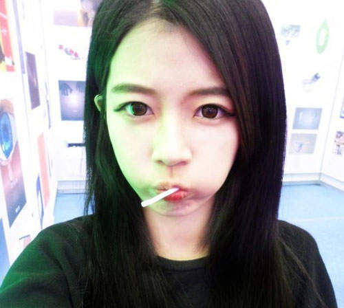 韓國網路正妹教你用PS把小眼變大眼⊙ω⊙