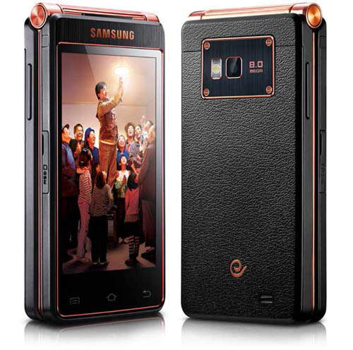 三星首款四核「雙螢幕」摺疊新機SCH-W2013 高檔現身~