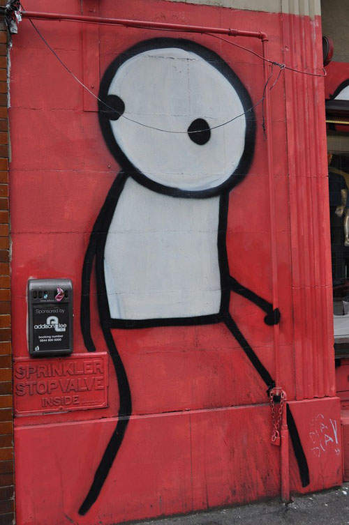街頭塗鴉《Stik people》手長腳長的可愛人物 街頭塗鴉《Stik people》手長腳長的可愛人物