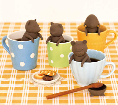 超可愛《動物濾茶器》～我們泡茶動物泡澡～^∇^