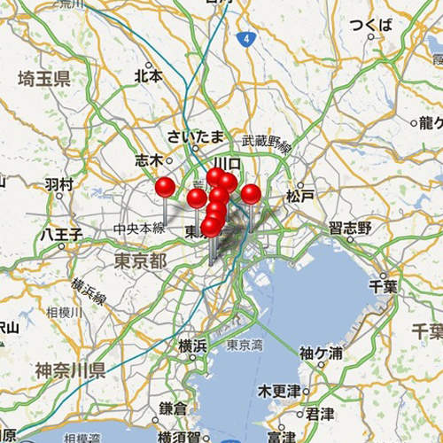 東京處男分布地圖?Google map竟然有這樣的玩法!? 東京處男分布地圖?Google map竟然有這樣的玩法!?