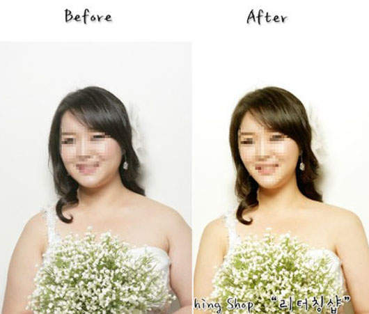 有些韓國人的婚紗照真的修很大ㄋㄟ！