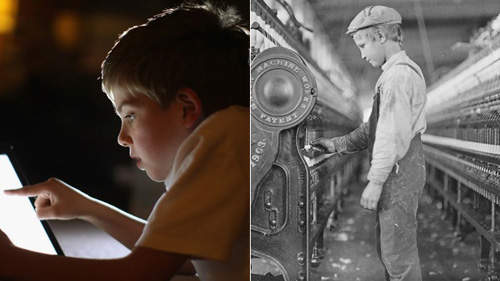 100年前小孩和現在小孩使用機器又有什麼大不同呢? 100年前小孩和現在小孩使用機器又有什麼大不同呢?