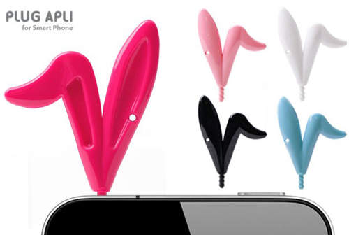 好萌好可愛的手機《兔耳耳機孔裝飾》♥