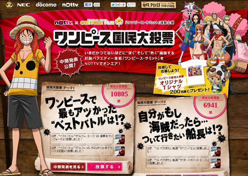 《海賊王國民大投票》中期投票結果搶先發表中~ 《海賊王國民大投票》中期投票結果搶先發表中~