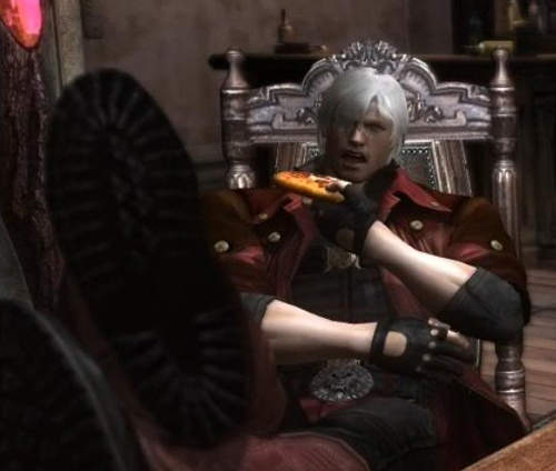 《DmC:惡魔獵人》 但丁你的小...披薩跑出來了 《DmC:惡魔獵人》 但丁你的小...披薩跑出來了