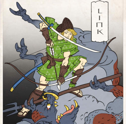 老外畫的「浮世繪風格電玩主角」 這樣的林克我可以☆ 老外畫的「浮世繪風格電玩主角」 這樣的林克我可以☆