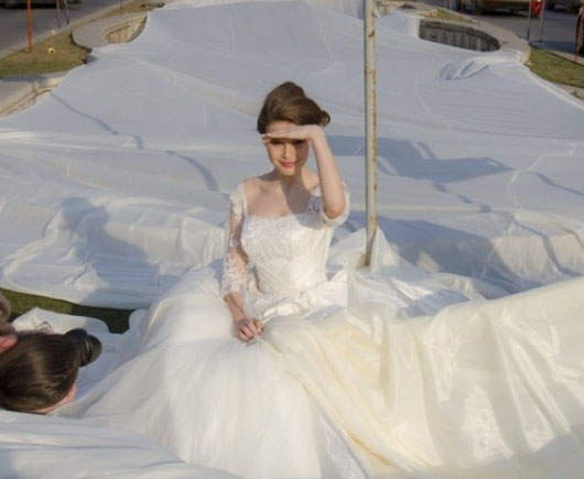 《世界最長婚紗》到底是有多長阿～⊙▽⊙