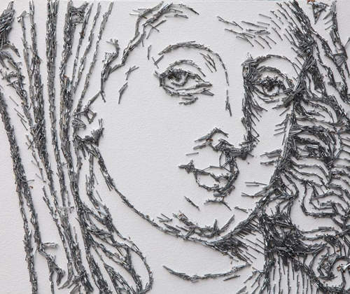 《釘書針畫》原來釘書也可以釘出一幅壁畫 《釘書針畫》原來釘書也可以釘出一幅壁畫