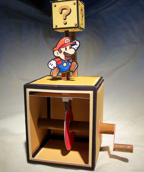 自己動手做瑪莉歐撞磚塊~用紙做的自動小裝置 ♪ 自己動手做瑪莉歐撞磚塊~用紙做的自動小裝置 ♪