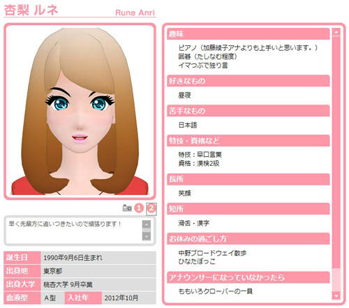 富士電視台新人女主播竟然是數位3D！？