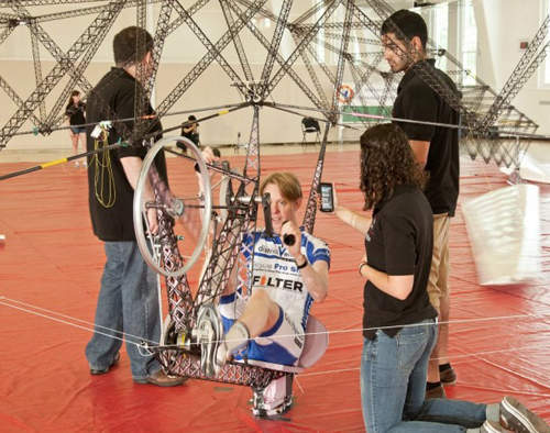 人力直升機 目標:達到滯空一分鐘的極限 人力直升機 目標:達到滯空一分鐘的極限