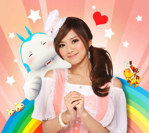 清純系女神 豆花妹 甜美代言吞食天地3