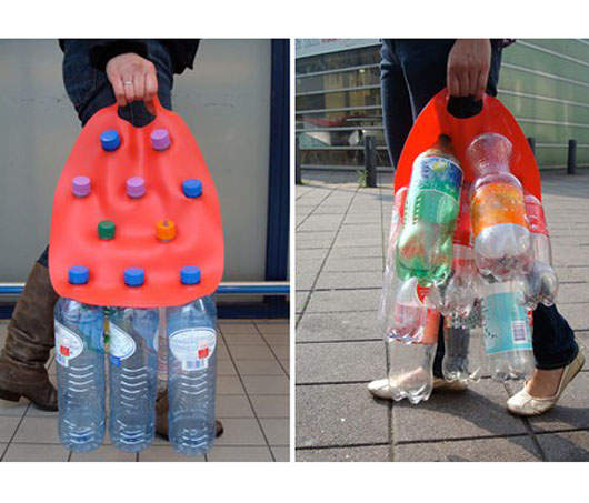 超有用《塑膠瓶袋子》一手可拿10個空瓶