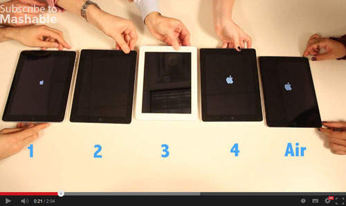 蘋果iPad Air VS 歷代iPad開機、上網速度大PK　究竟勝負結果是...  